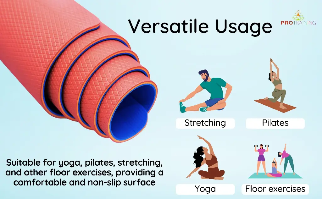 TPE Yoga Mat Dual Color Royal Red (6mm)